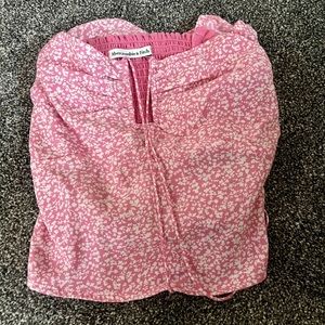 Long Sleeve Faux Silk Cinched Top